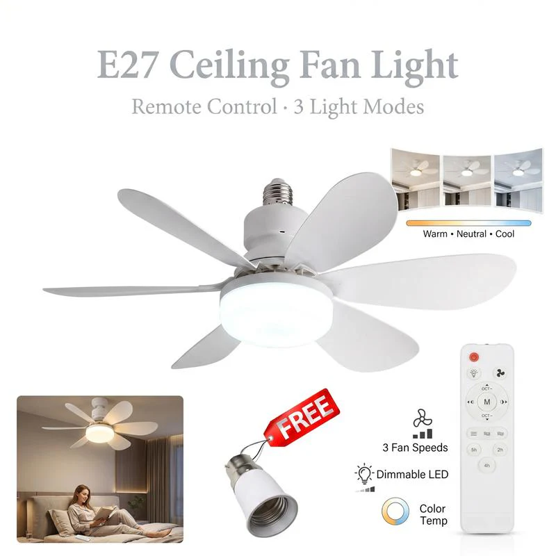 2-in-1 Dimmable LED Fan Light