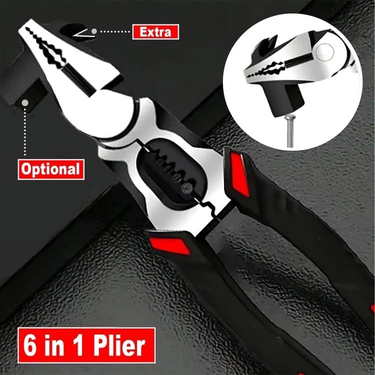 Heavy-Duty 6-in-1 Wire Stripping & Crimping Pliers