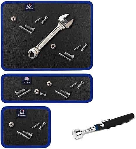 4-Piece Magnetic Tool Organizer Mat Set