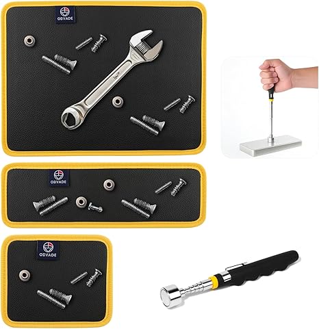 4-Piece Magnetic Tool Organizer Mat Set
