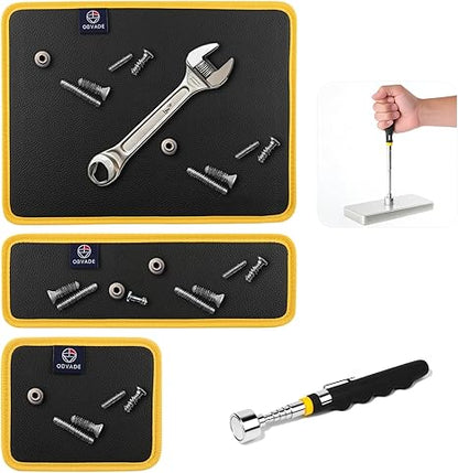 4-Piece Magnetic Tool Organizer Mat Set