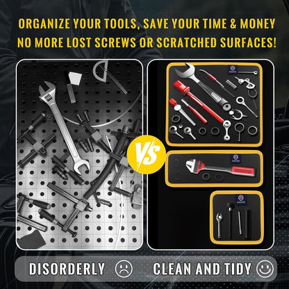 4-Piece Magnetic Tool Organizer Mat Set