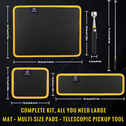 4-Piece Magnetic Tool Organizer Mat Set
