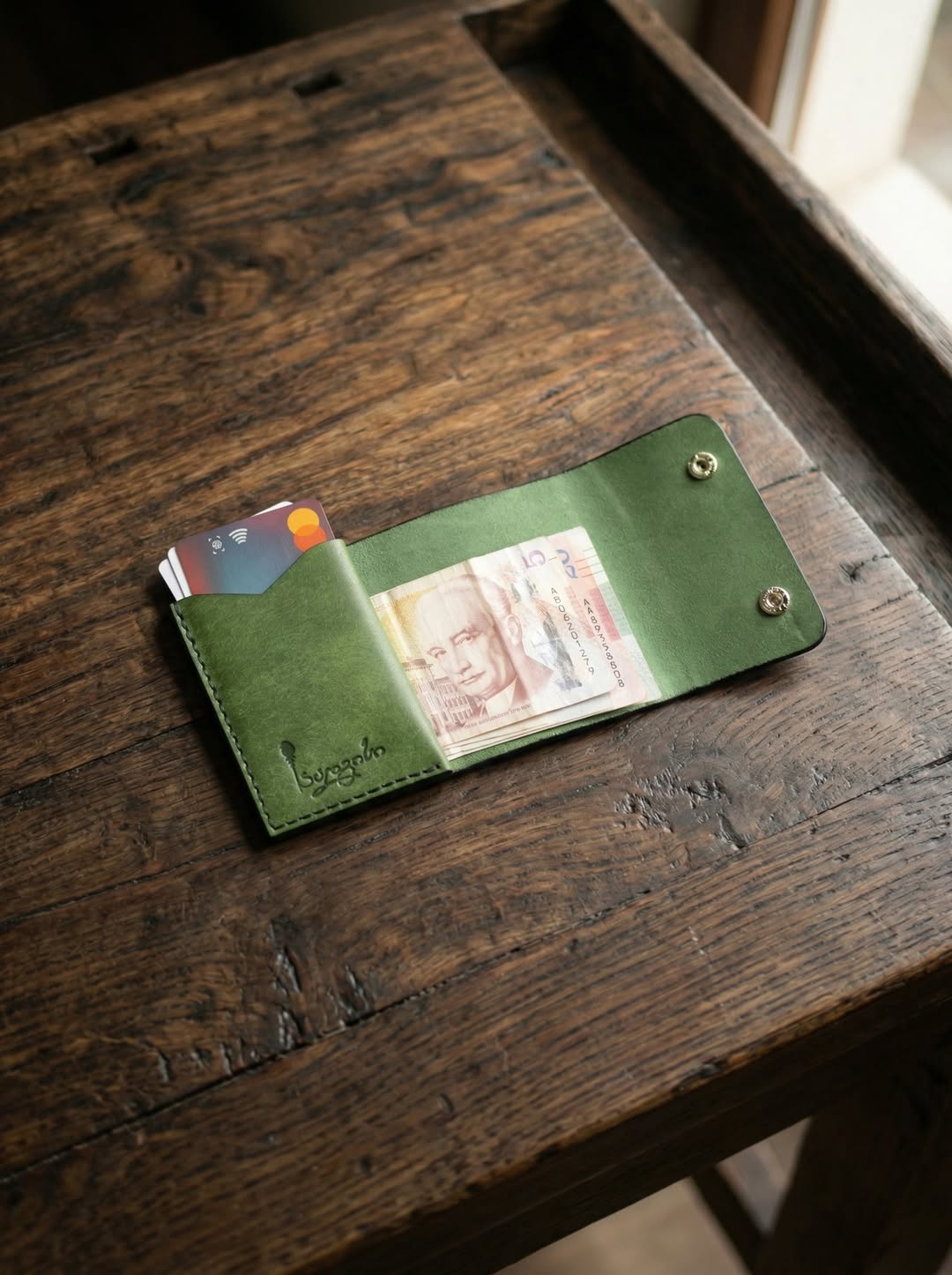 Handcrafted Leather Trifold Wallet