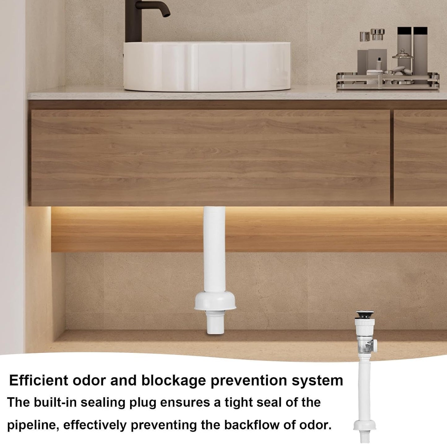 Flexible Bathroom Sink Drain Pipe Kit
