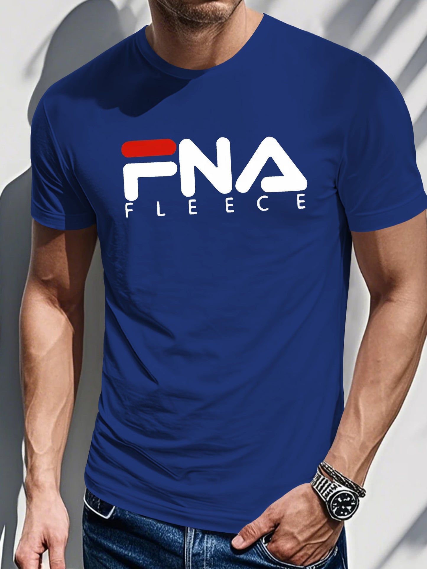 Men's Casual Summer T-Shirt - FNA Letter Print