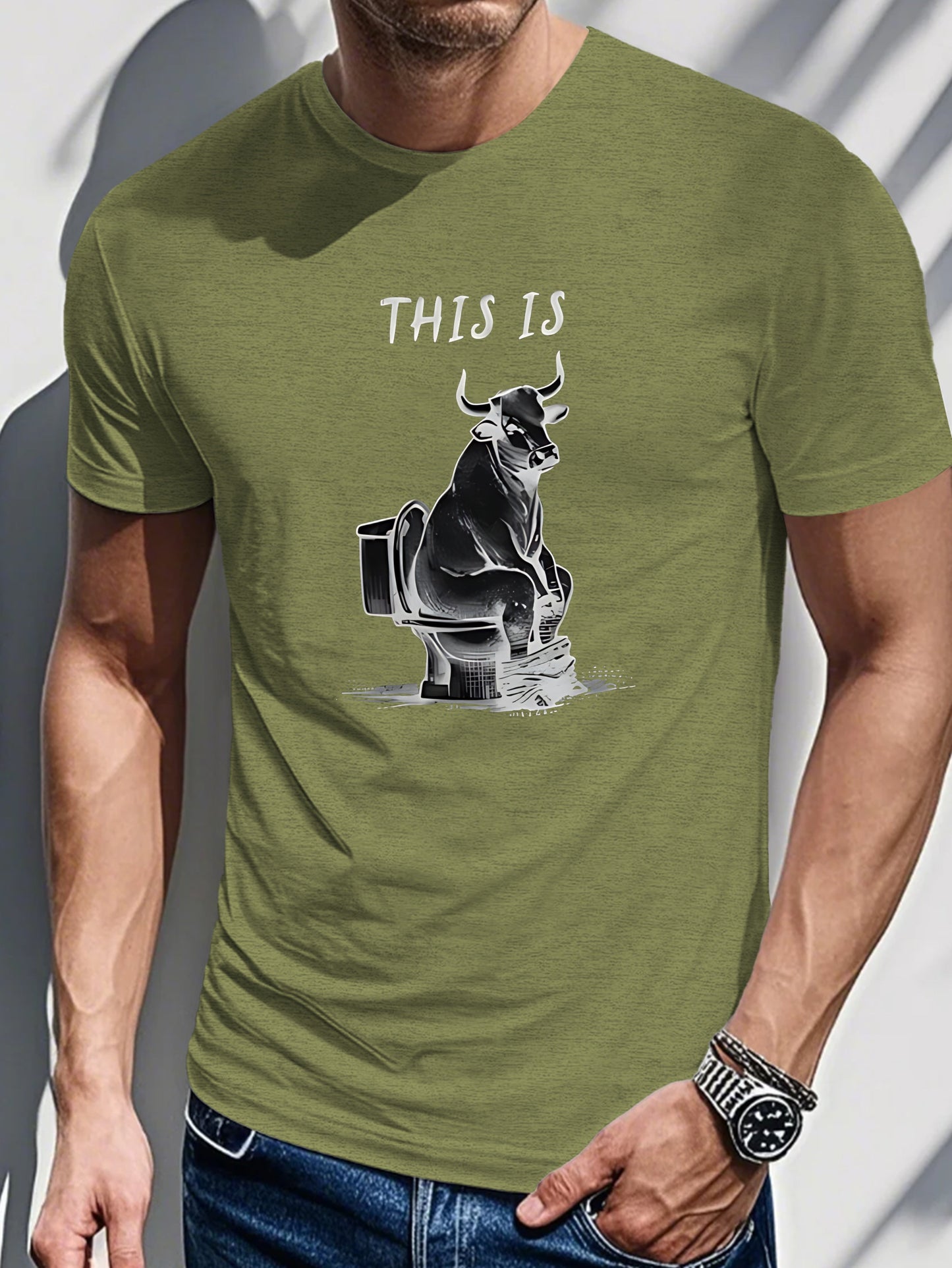 Men's Printed T-Shirt - This is a Cow