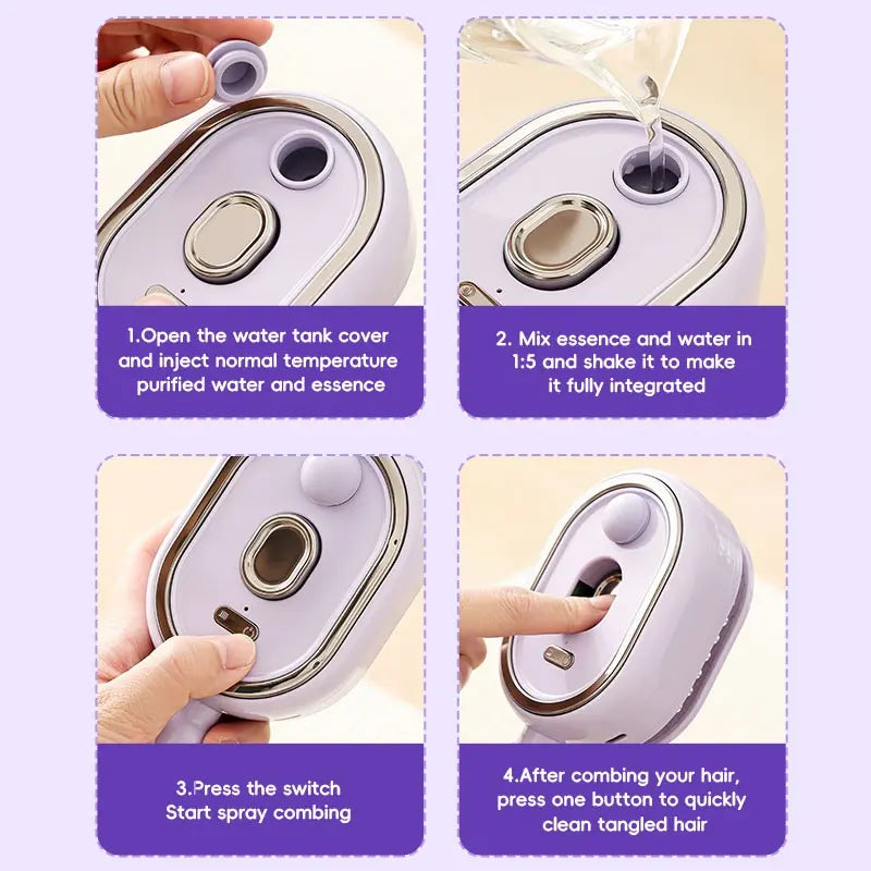 Electric Mist Massage Hair Brush