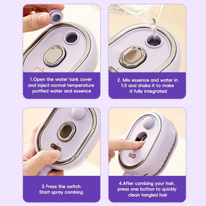 Electric Mist Massage Hair Brush