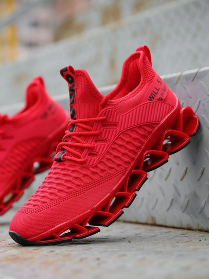 Men's Letter Design Running Durable Athletic Jogging Shoes