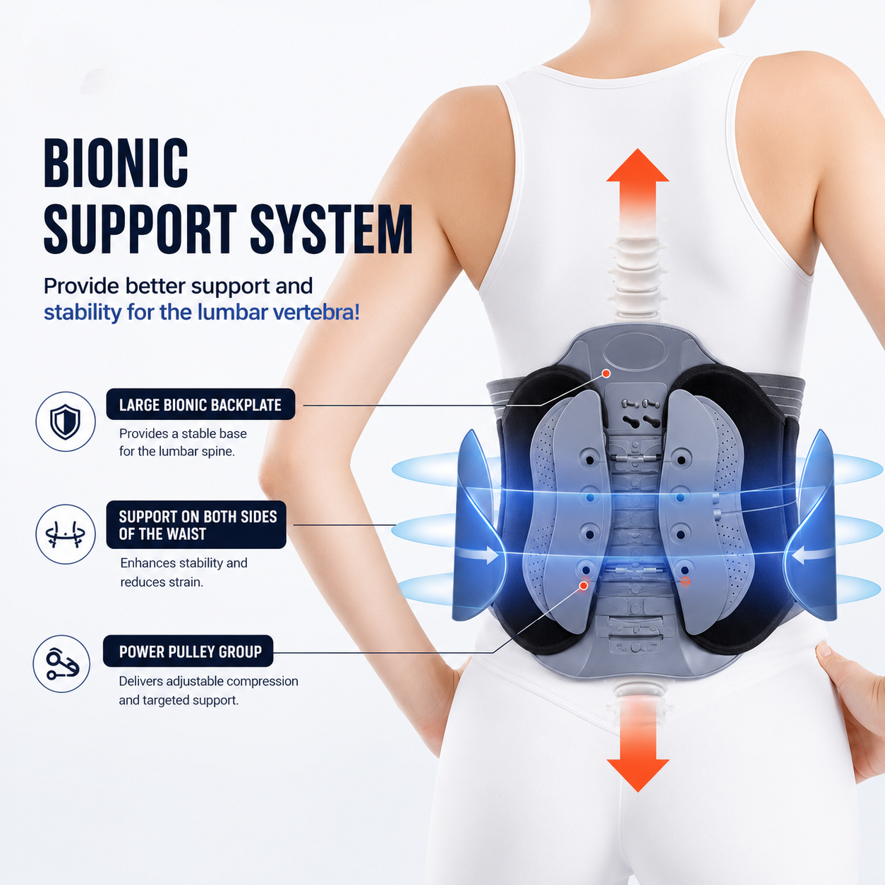 Ergonomic Lumbar Support | Relieve Everyday Back Strain & Posture Corrector