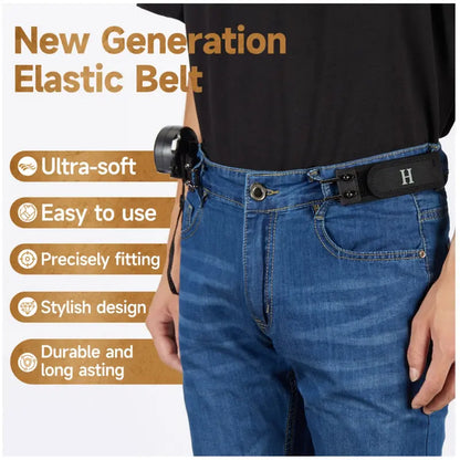 Tactical Ultra-Soft Metal Hook Elastic Belt (Unisex) -No - Buckle Invisible Design