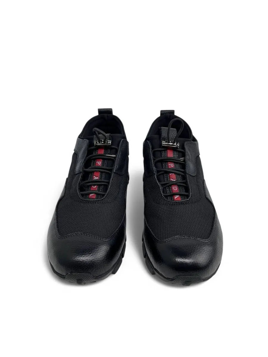 Breathable Mesh & Leather Slip-On Casual Sneakers