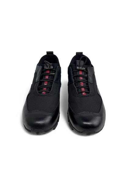 Breathable Mesh & Leather Slip-On Casual Sneakers