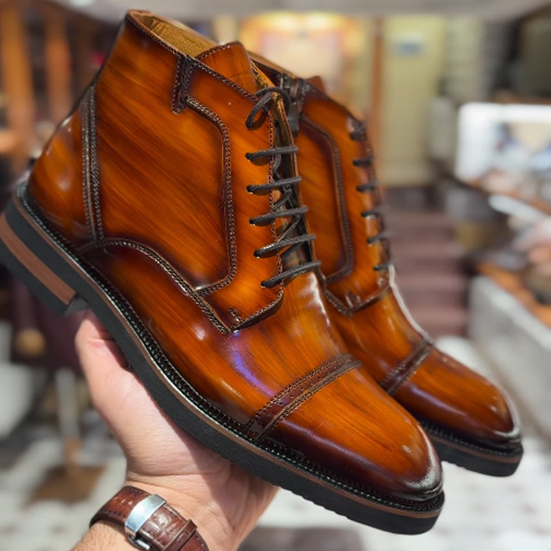 Men's Vintage Lace-Up Ankle Boots