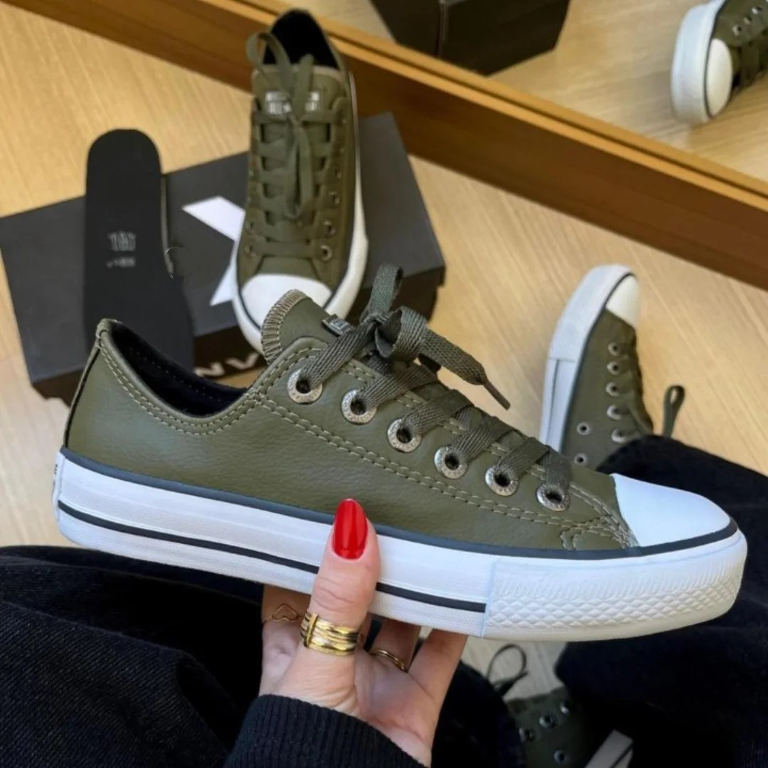Original Couro Military Green Premium Shoes