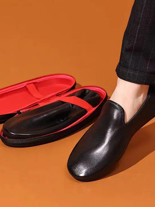 Handmade Craft Vintage Loafers Wallet Shoes