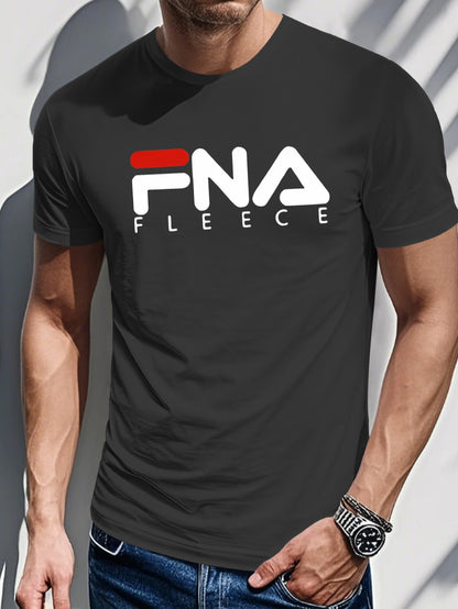 Men's Casual Summer T-Shirt - FNA Letter Print