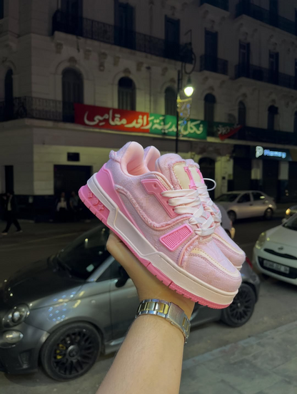 Denim Gel Pink Rep Style Trainer Sneaker