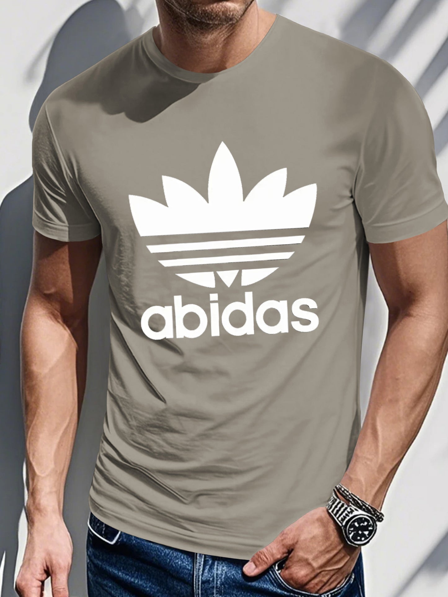 Men's Breathable Logo T-Shirt - Loose Fit Short Sleeve