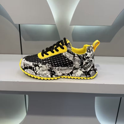 Men's Lift Platform Sneakers -Top Round Toe with PVC Cushioned Sole