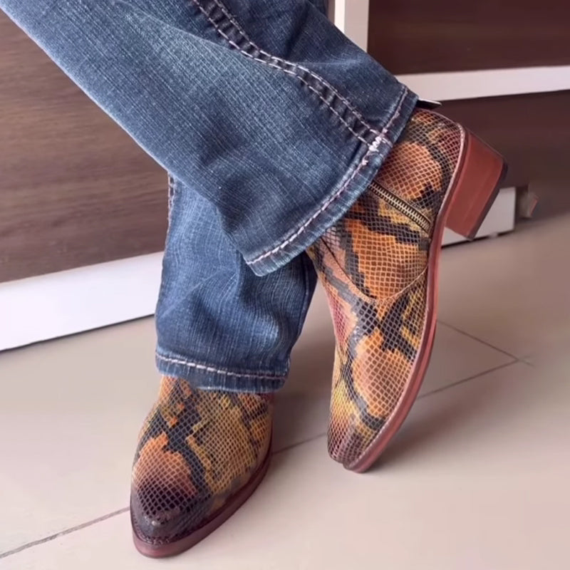 Men's Python Chelsea Boots