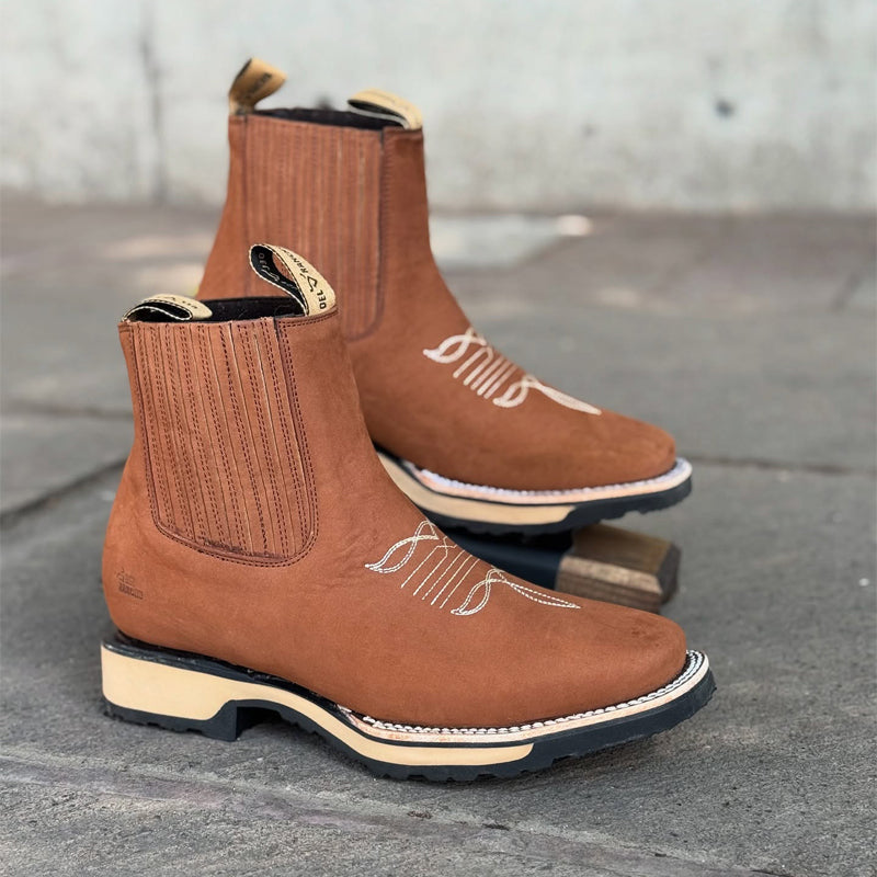 Men's Embroidered Chelsea Boots Martin Boots