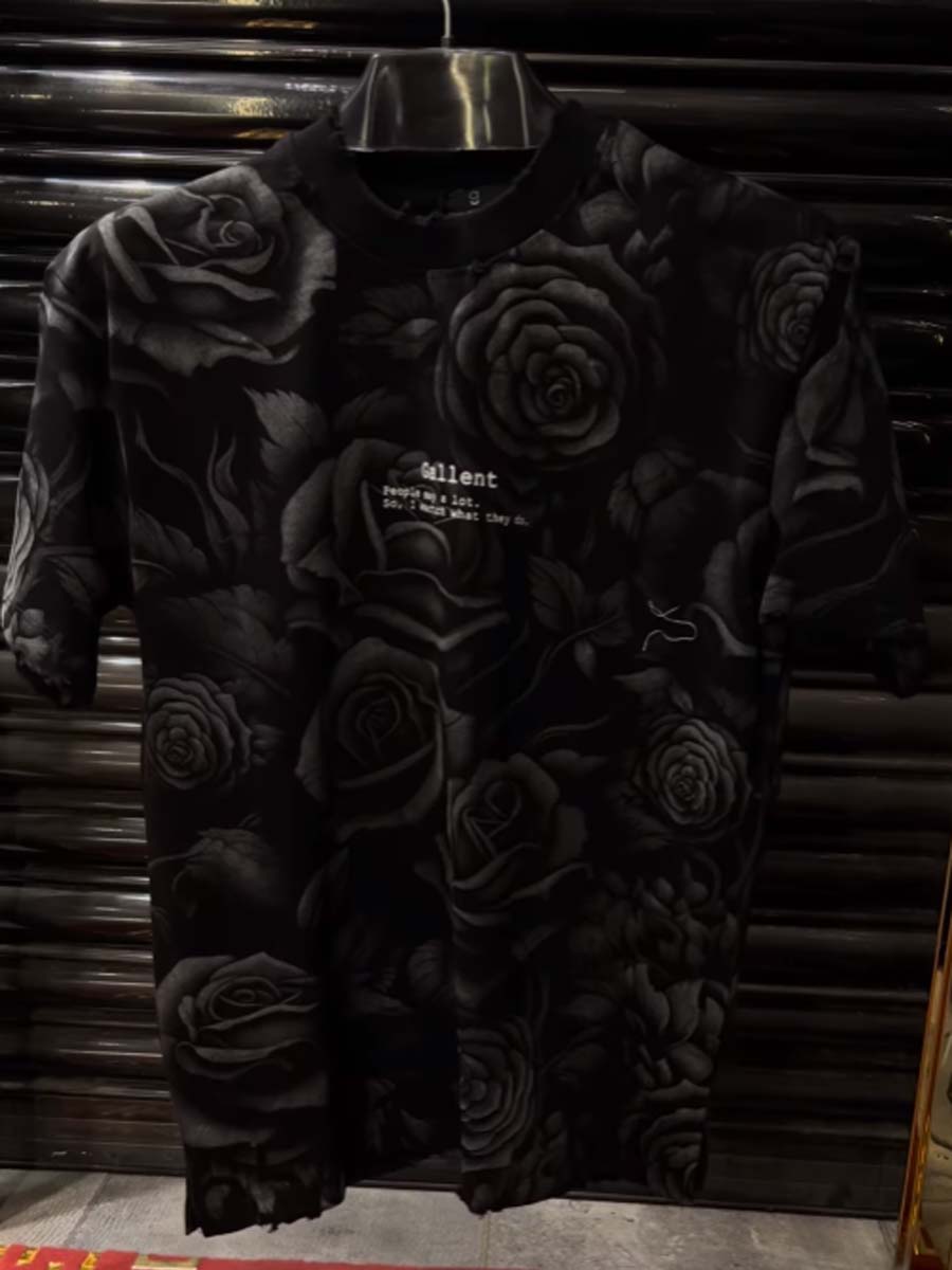 Men's Digital Print Rhinestone Sparkle T-shirt