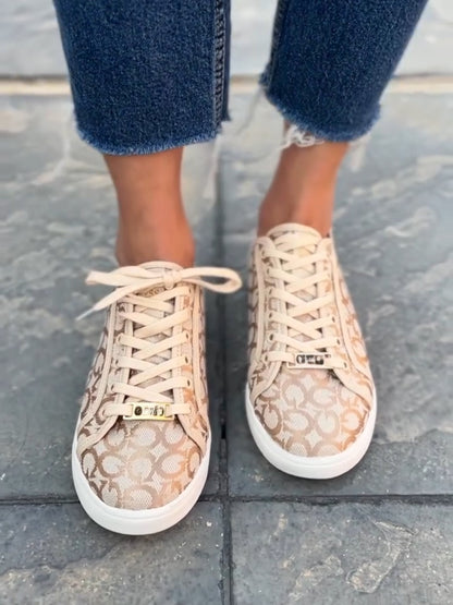 Women Monogram Print Low Top Sneaker