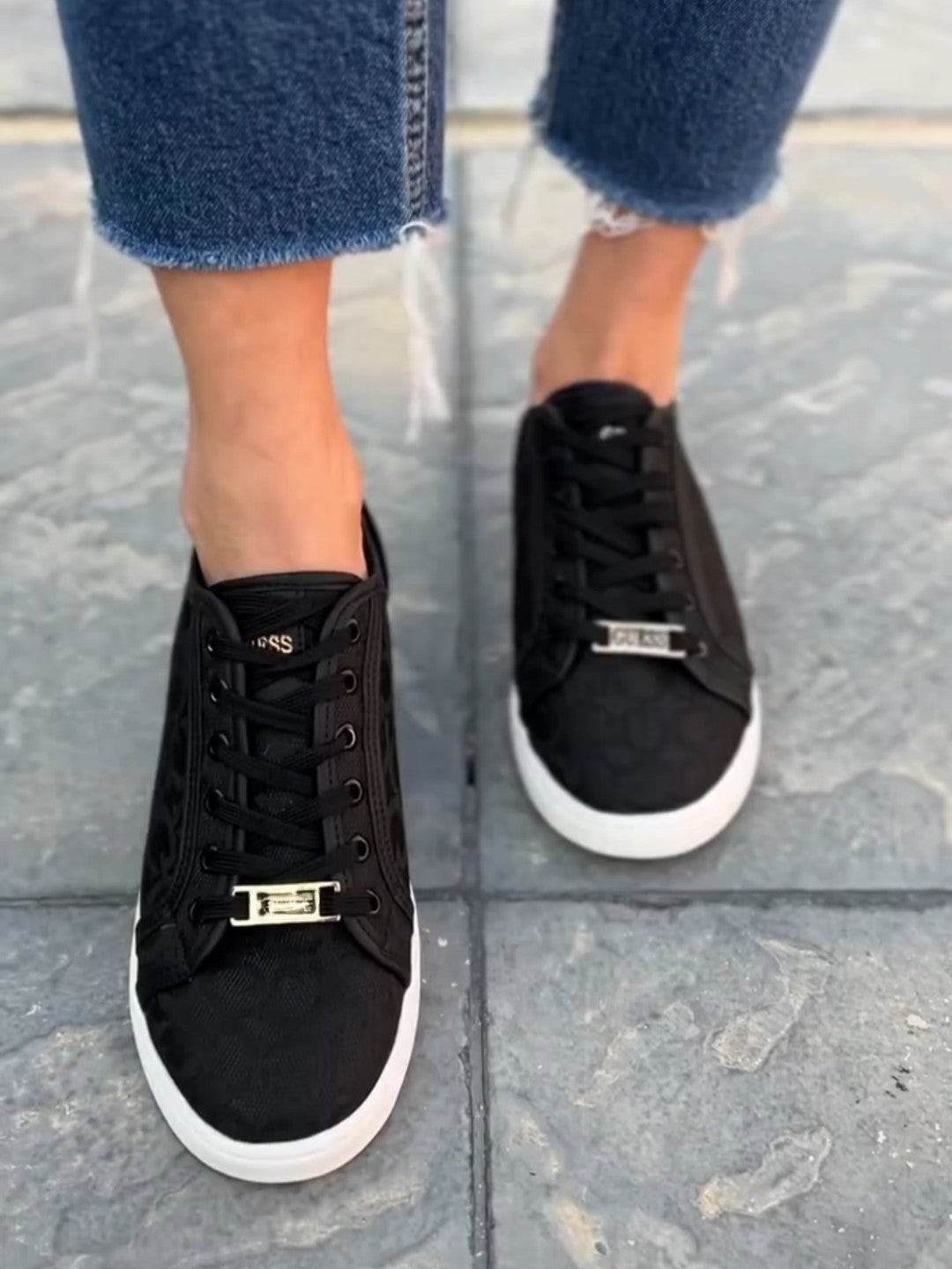 Women Monogram Print Low Top Sneaker