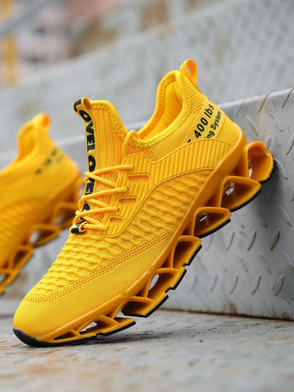 Men's Letter Design Running Durable Athletic Jogging Shoes