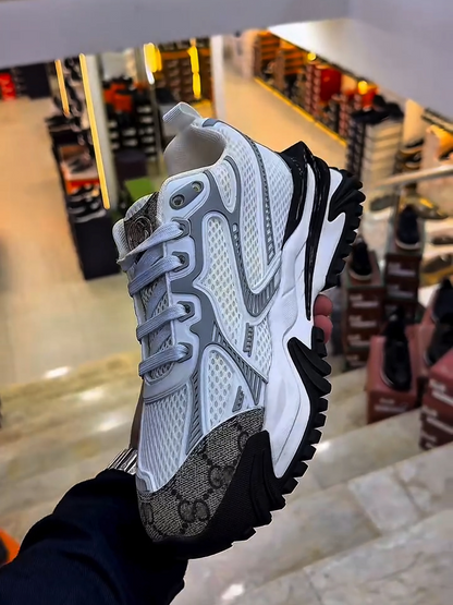 Letter Print Cushioned Soft Sole Athletic Sneakers