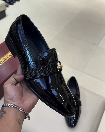 Signature Tux Moccasins with Bee