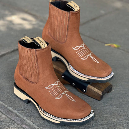Men's Embroidered Chelsea Boots Martin Boots