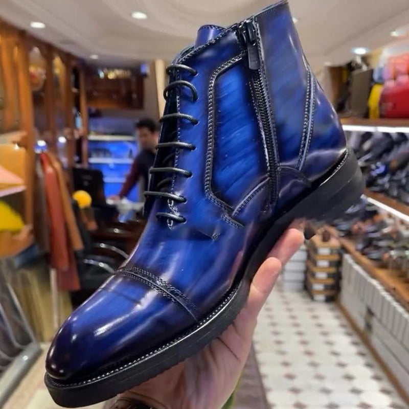 Men's Vintage Lace-Up Ankle Boots