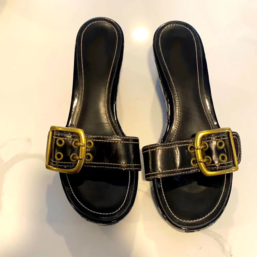 Signature Canvas Wedge Heeled Summer Sandals