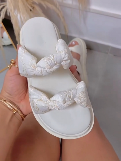 Monogram Braided Platform Slides
