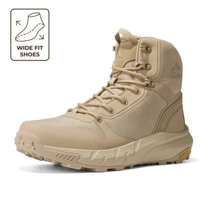 Men's Tactical Boots Lightweight Comfortable All-Day Work Boots with Side Zipper