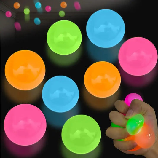 Neon Sticky Ceiling Balls – Fun Throwing Game