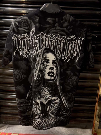 Men's Digital Print Rhinestone Sparkle T-shirt