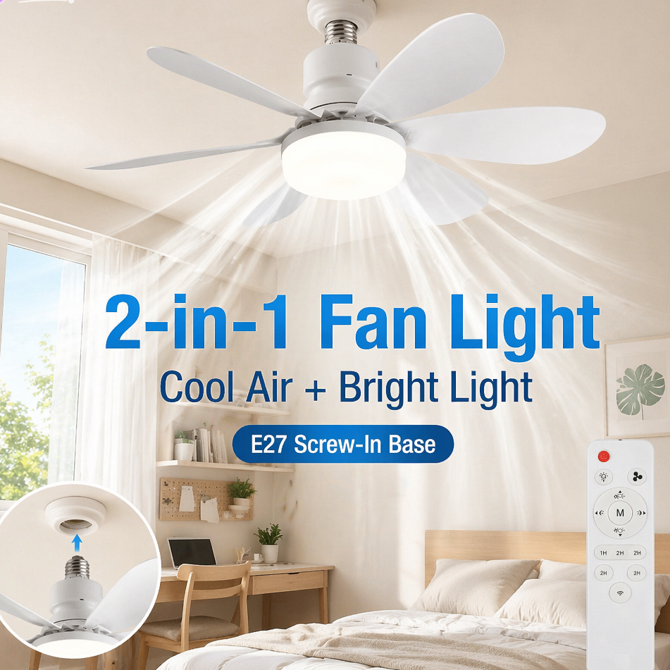 2-in-1 Dimmable LED Fan Light