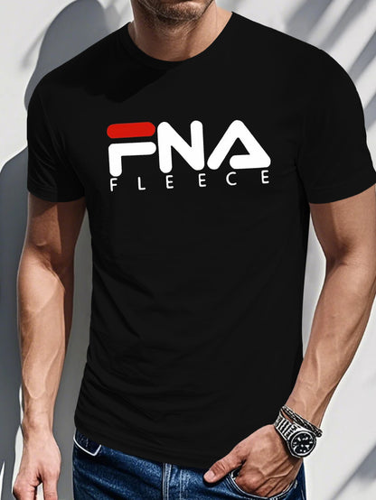 Men's Casual Summer T-Shirt - FNA Letter Print