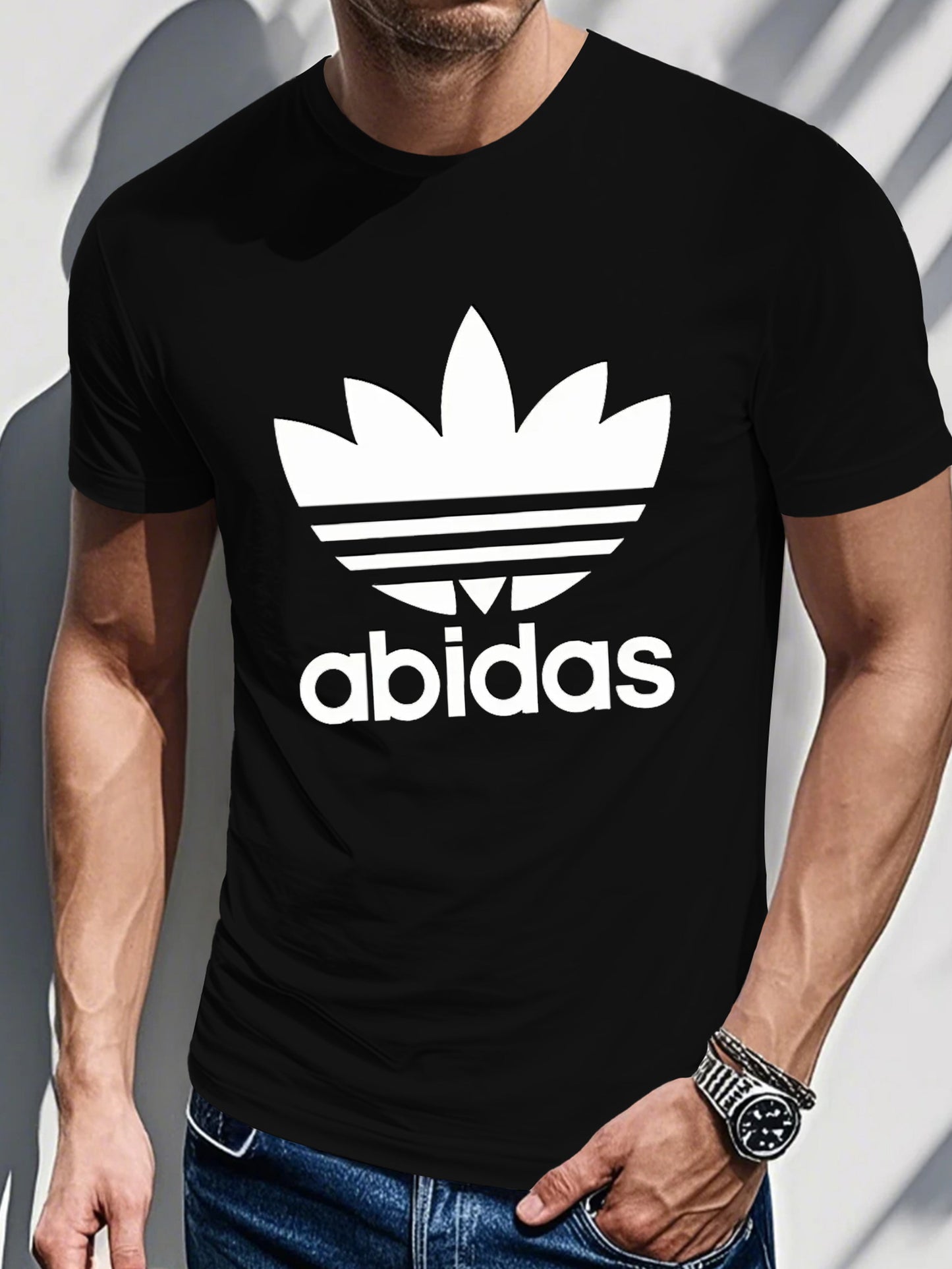 Men's Breathable Logo T-Shirt - Loose Fit Short Sleeve