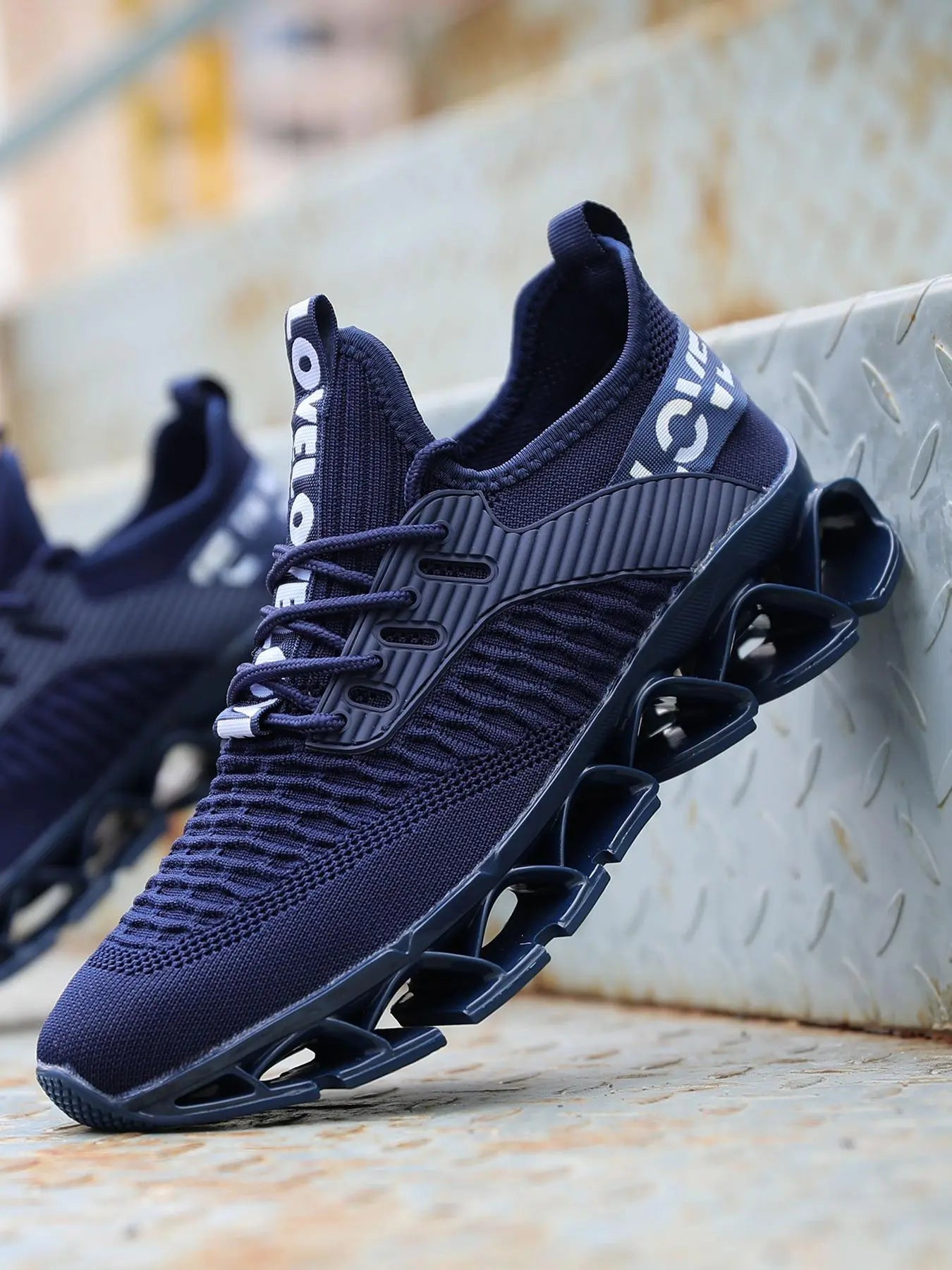Men's Letter Design Running Durable Athletic Jogging Shoes