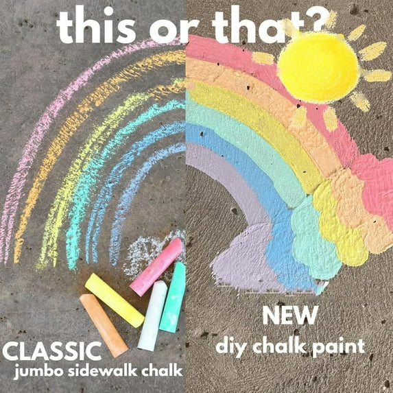 3-Pack Washable Sidewalk Chalk Paint Brushes Set