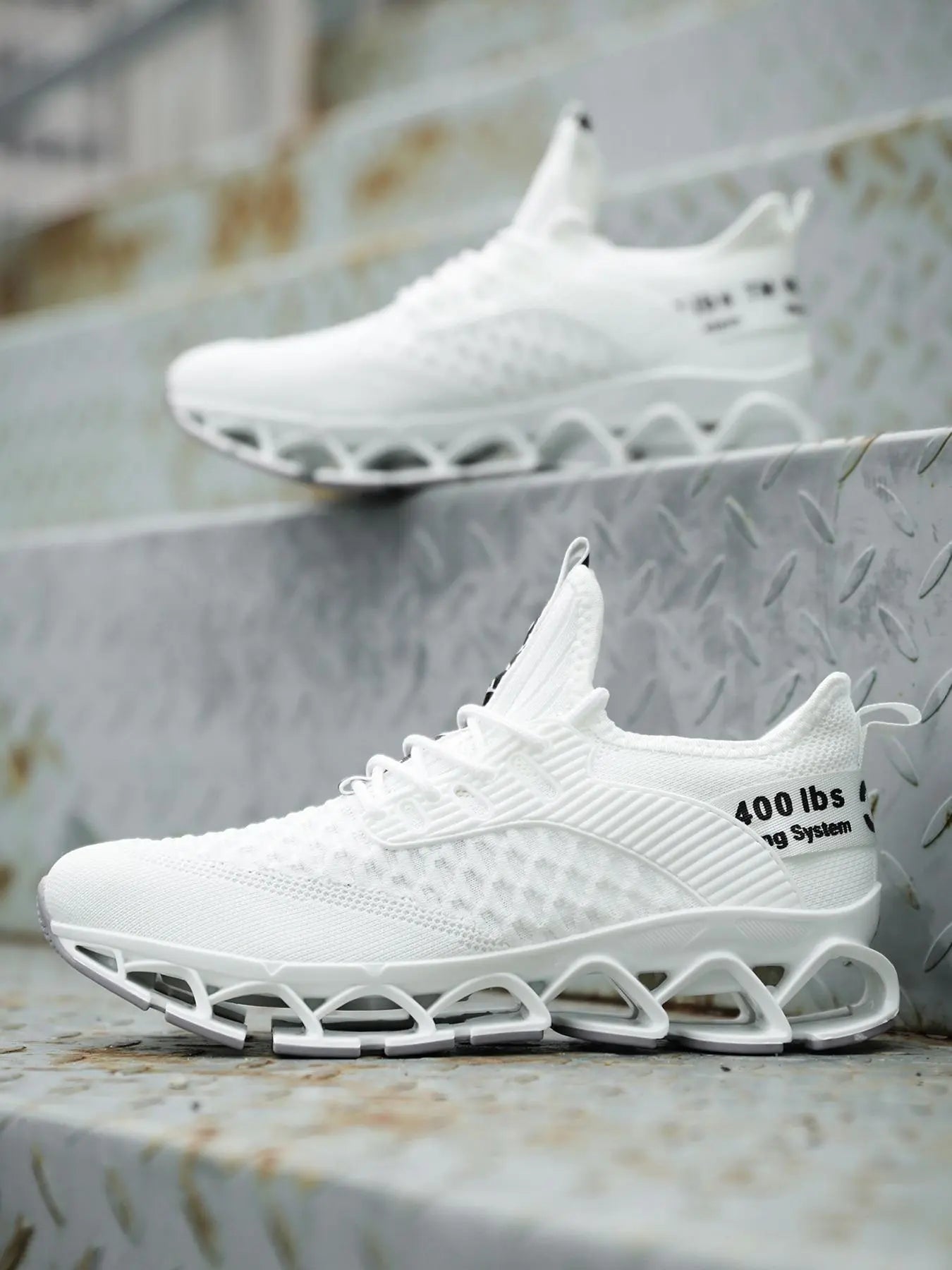 Men's Letter Design Running Durable Athletic Jogging Shoes