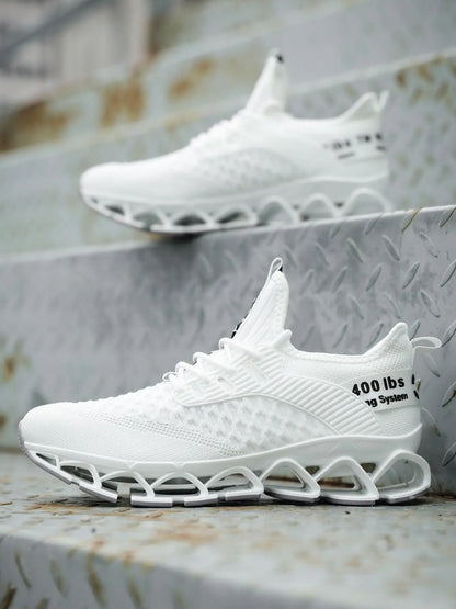 Men's Letter Design Running Durable Athletic Jogging Shoes