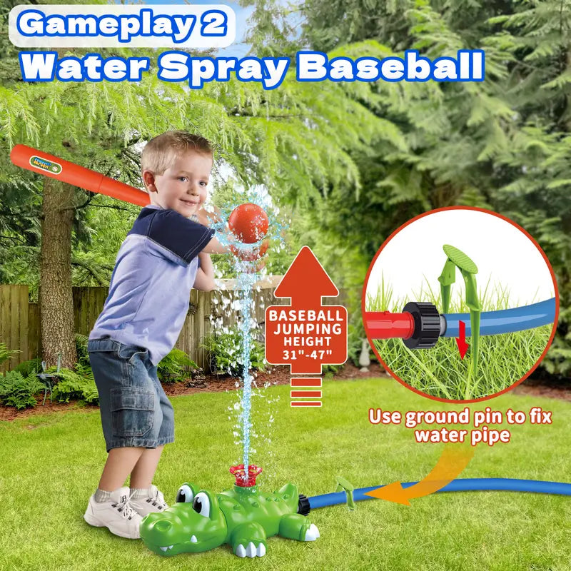 Crocodile Water Sprinkler T-Ball Set