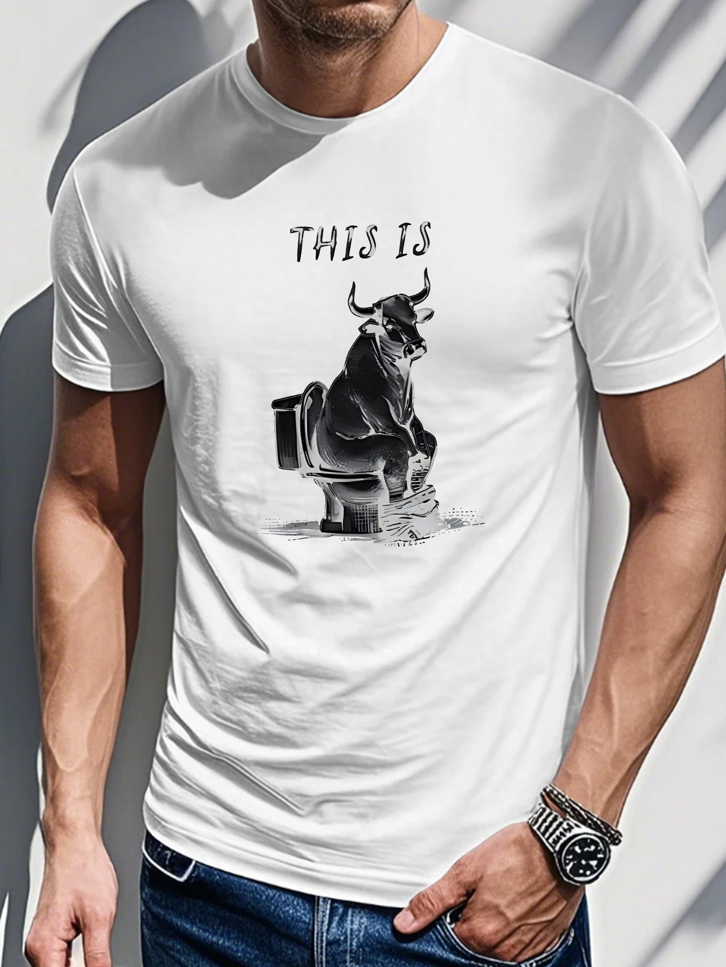 Men's Printed T-Shirt - This is a Cow