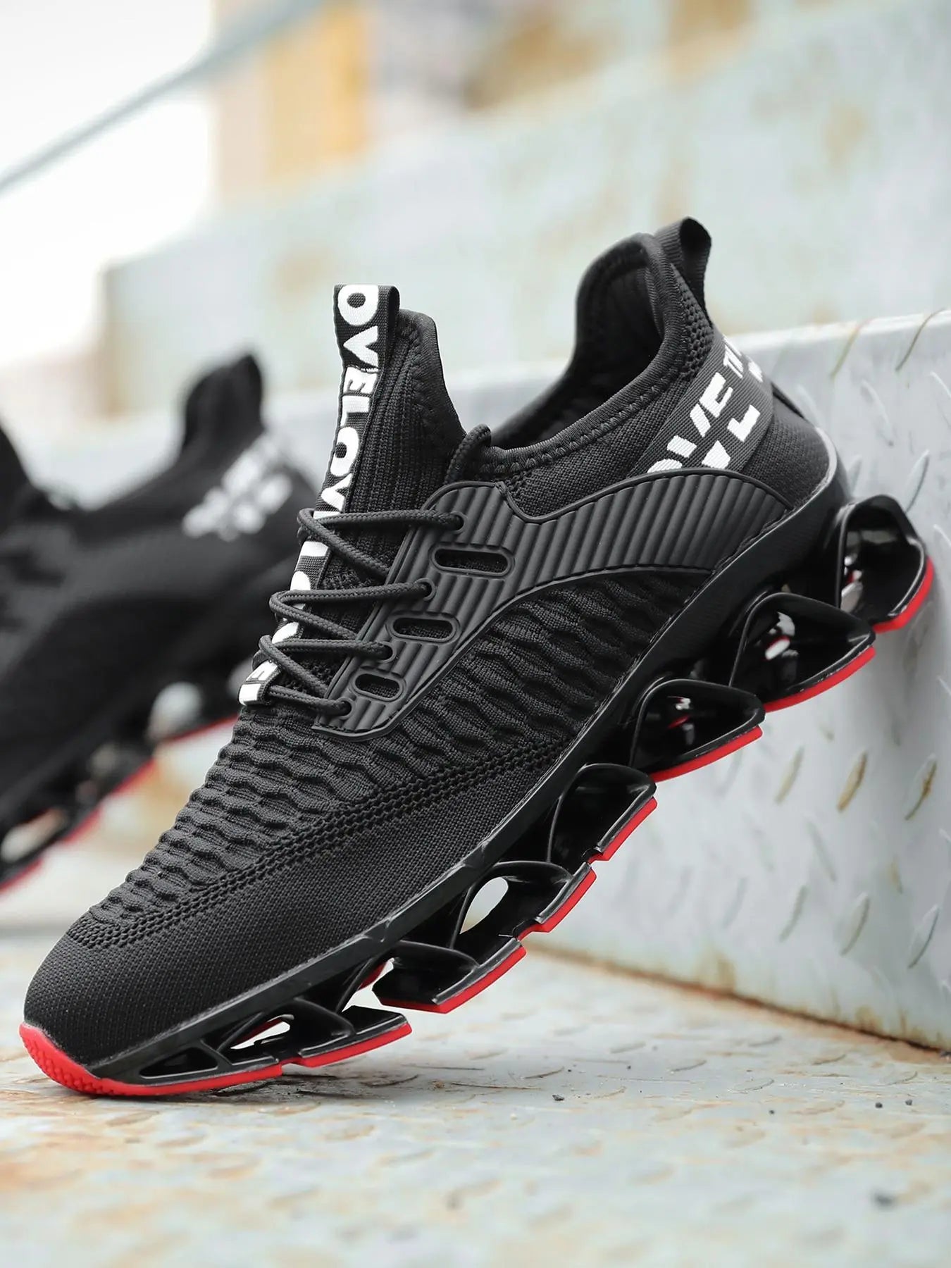 Men's Letter Design Running Durable Athletic Jogging Shoes